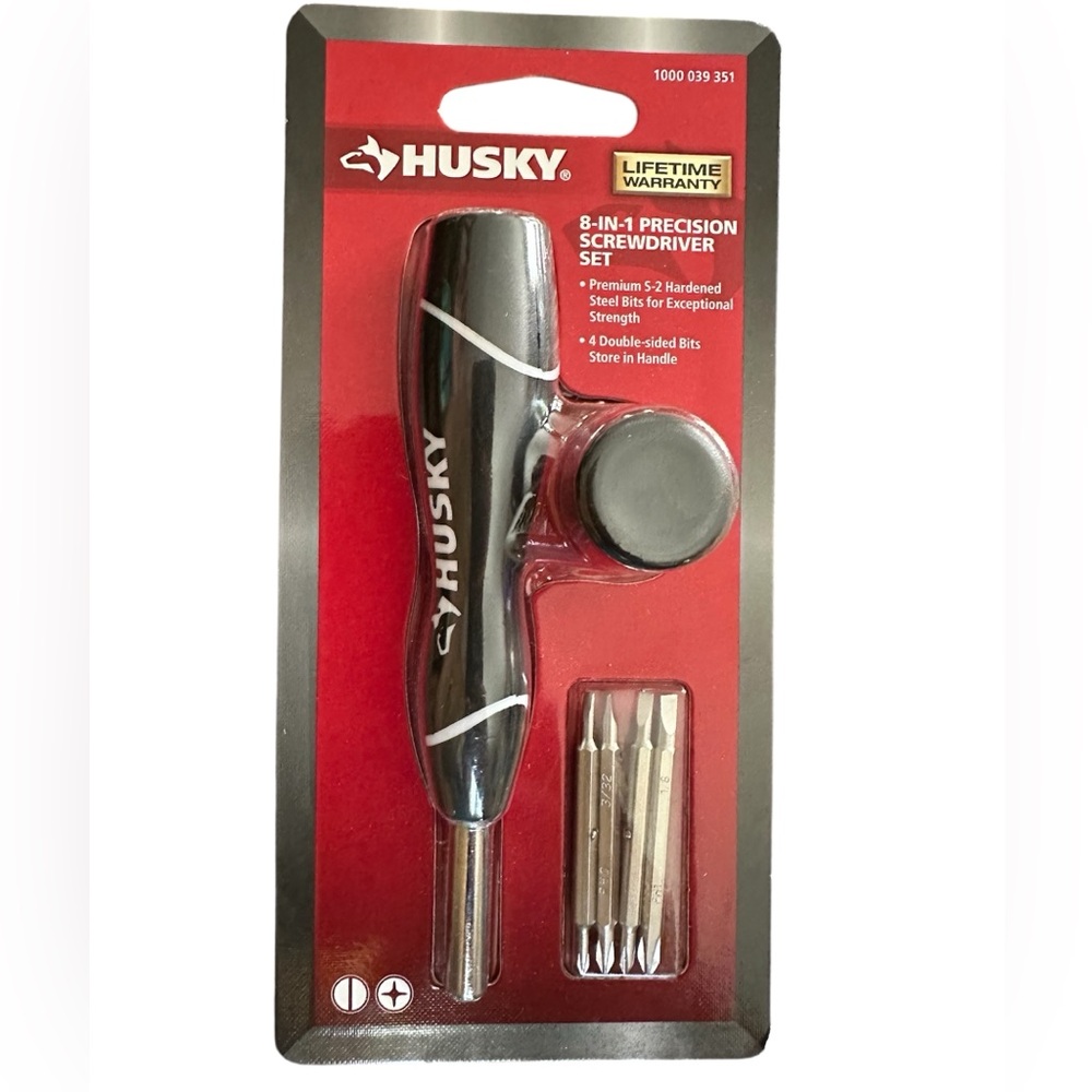 Husky 8-in-1 Precision Screwdriver Set - Black